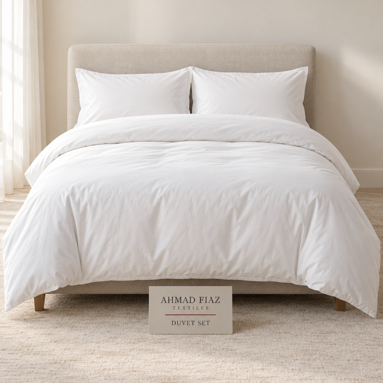 Blue striped duvet set from Ahmad Fiaz Textiles