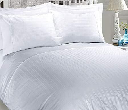 Ahmad Fiaz Textiles fitted white bed