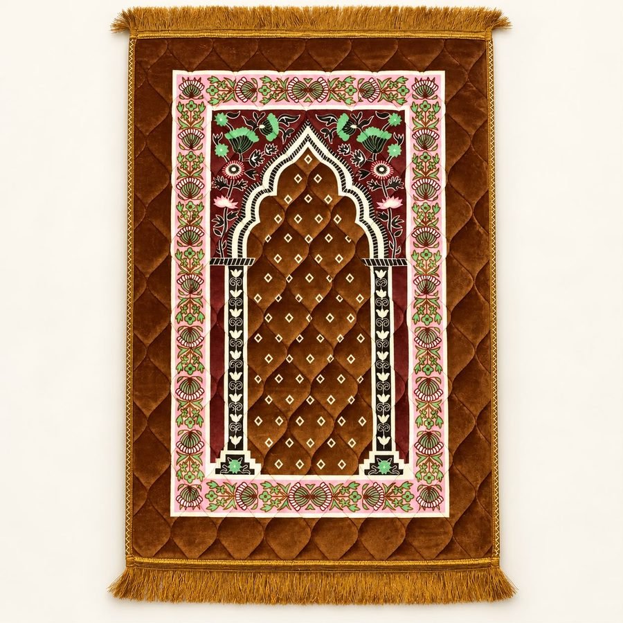 Velvet Quilted Prayer Mat by Ahmad Fiaz Textiles, Faisalabad